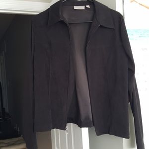 Black Zipper Up Dressy Jacket Size M